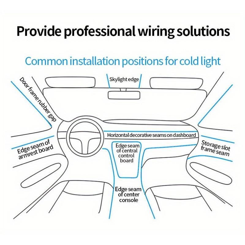 5M Car Environment El Wire LED USB Flexible Neon Interior Lights Car Decorative Accessories Dome Lights 6
