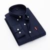 Men's Slim-Fit Long-Sleeve Oxford Shirt - Spring/Autumn Casual & Breathable