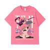 275 GSM Washed T-shirts 100% Cotton Jujutsu Kaisen V47 Toji Print Unisex Heavy Cotton T Shirt