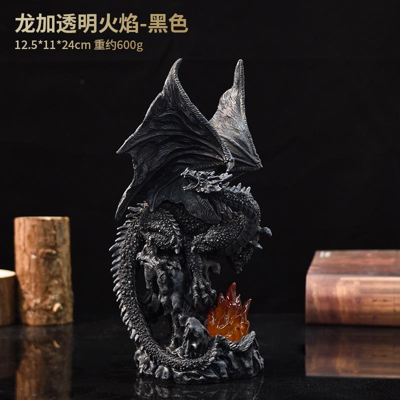 Retro Mythology Animal Statue Cerberus Dragon Griffin Ouroboros Skulls Resin Figurines Living Room Desktop Ornament Gift Toys