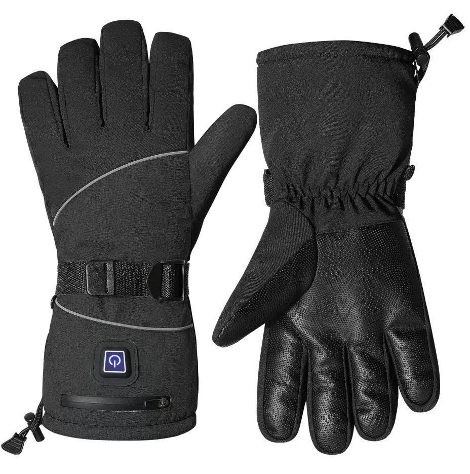 Electric Heated Winter Gloves with Touchscreen Compatibility - Warm Fleece Lined for Cycling, Skiing, and Outdoor Activities