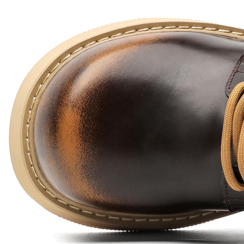 Original Design 2025 Spring New Street Style Black Leather Height Increasing Shoes For Men's Women Hombre Teenagers Daily Dress