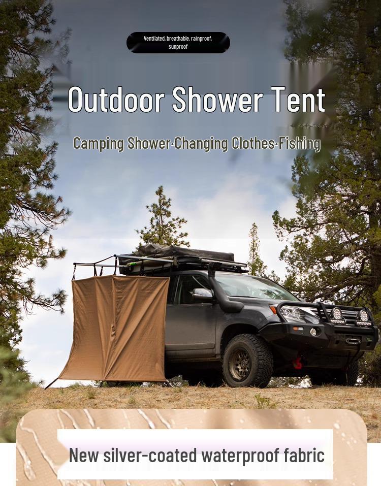 Portable Waterproof Shower and Changing Tent for Car - Single Person, Folding Design