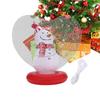 Holiday Blow Ball Inflatable Christmas Ball Heart Shape Light Figurine Ornament For Outdoor Yard Pool