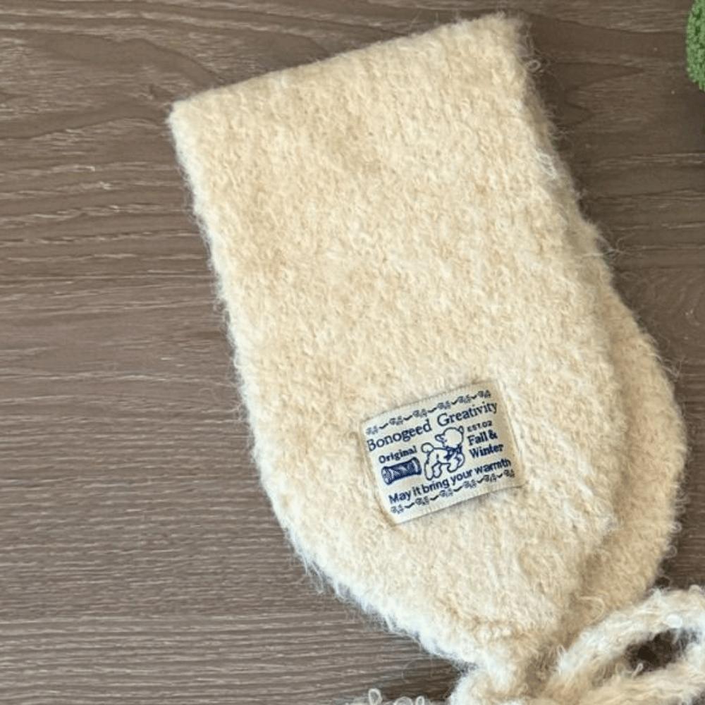 Solid Color Wool Strappy Earmuffs Thicken Warm Earlaps Fashion Knitted Ear Covers  Daily