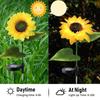 2Pack Sunflower Shape LED Solar Lights Outdoor Garden Stake Lights Warm White Decorative Lamp Waterproof Auto On Off