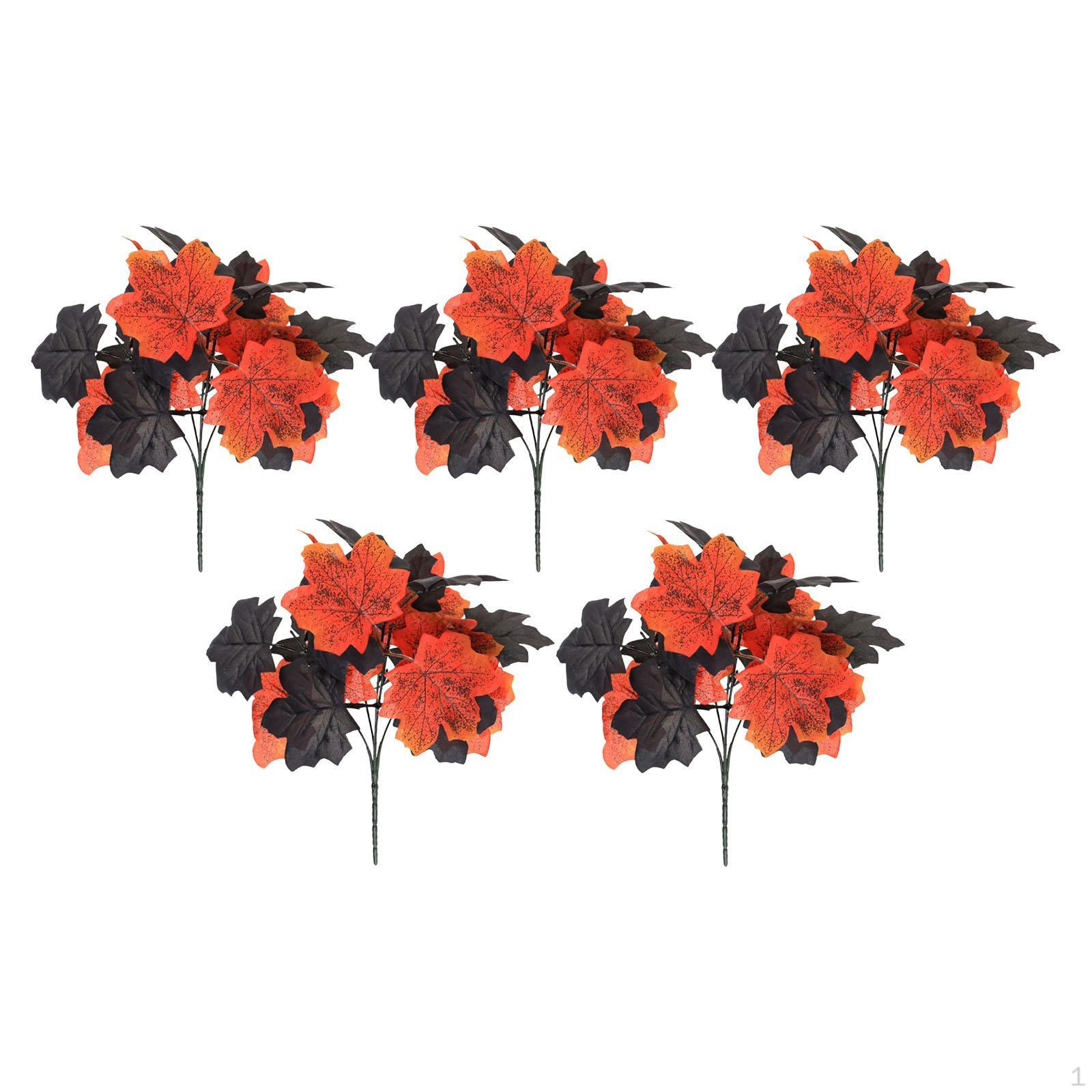 Floral Stem Collection for Halloween Home Decor wide leaf