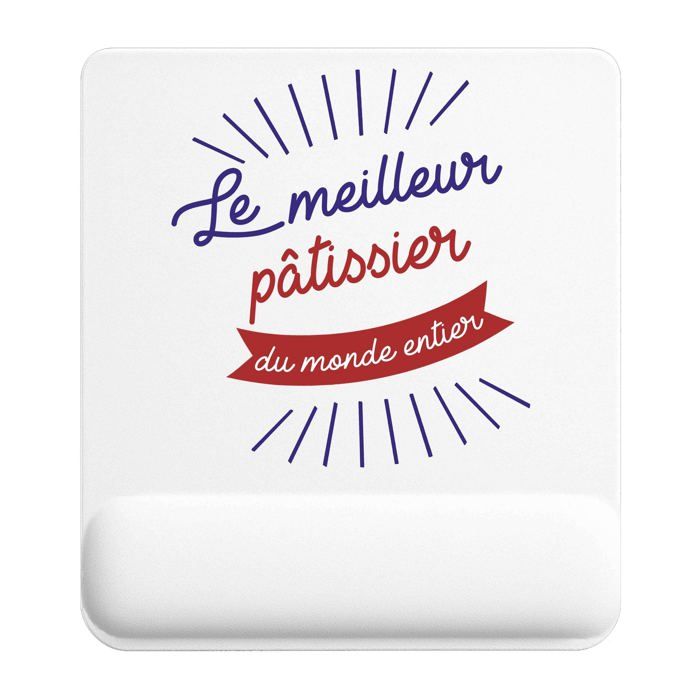 Tapis de souris - PLANETEE - Pâtissier Meilleur Monde - Multicolore - 22x18 cm - Épaisseur 3 mm