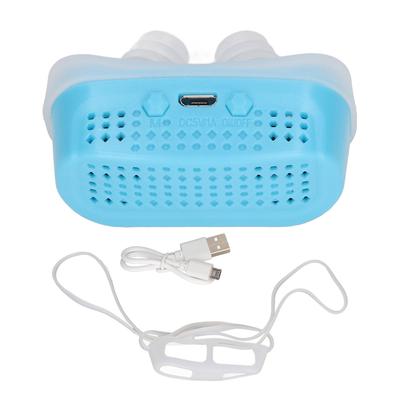 Electric Prevent Snoring Device Improve Sleep Quality Silicone Strap Snoring Problem Solution Blue