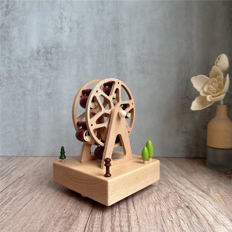 A25F-Wooden Dancer Music Box Musical Box Rotary Musical Box Home Decoration Birthday Gifts Valentine Gift