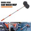 Three-Section Telescopic Car Washer Mop Double Brush Head Car Cleaning Kit  Vehicles