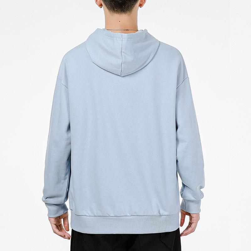 Puma Logo Print Knit Hoodie Men Hoodies Blue 533114-61