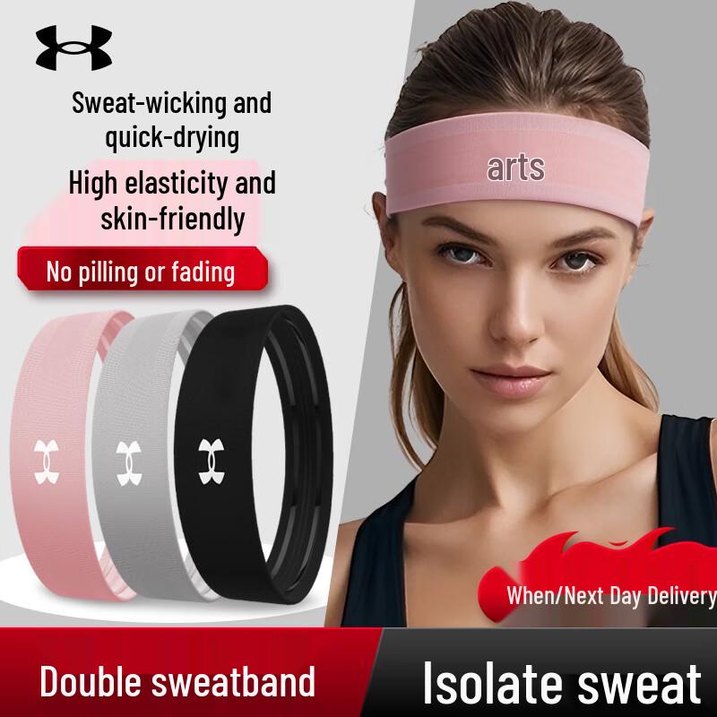 Under Armour Unisex Sports Headband 2-Pack