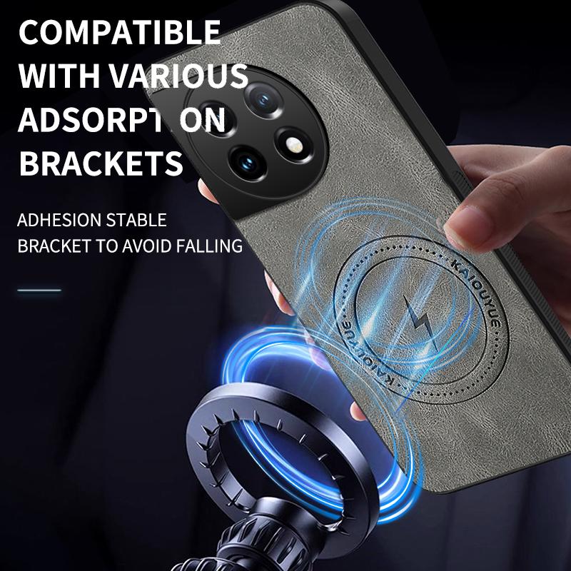 For OnePlus Ace 2/OnePlus Ace 2V Case Simple Stylish Magnetic Suction Luxury Leather Skin-friendly Anti-drop Cover For 1+ Ace2V