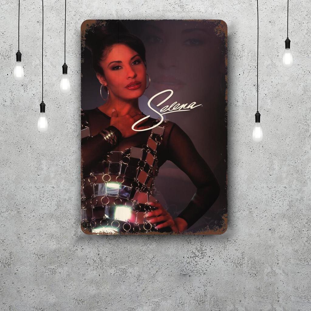 Selena Quintanilla Retro Vintage Tin Sign Poster Decorative Plaque Metal Plate Wall Decor