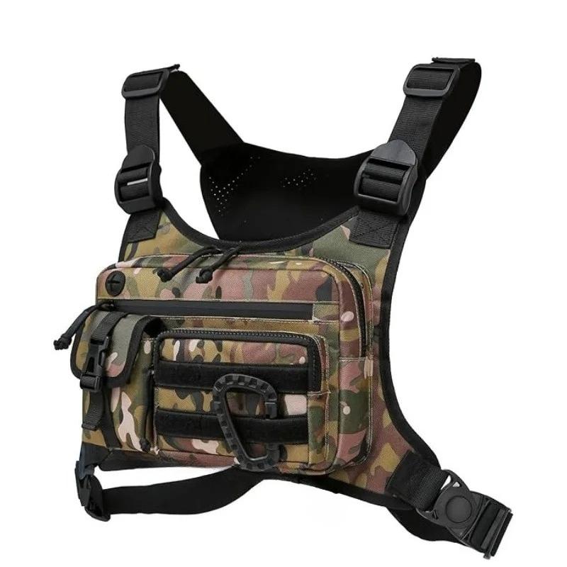 Outdoor Vest Multi-Functional Waterproof Wear-resistant Backpack Men's Chest Bag for Hunting Fishing Camping