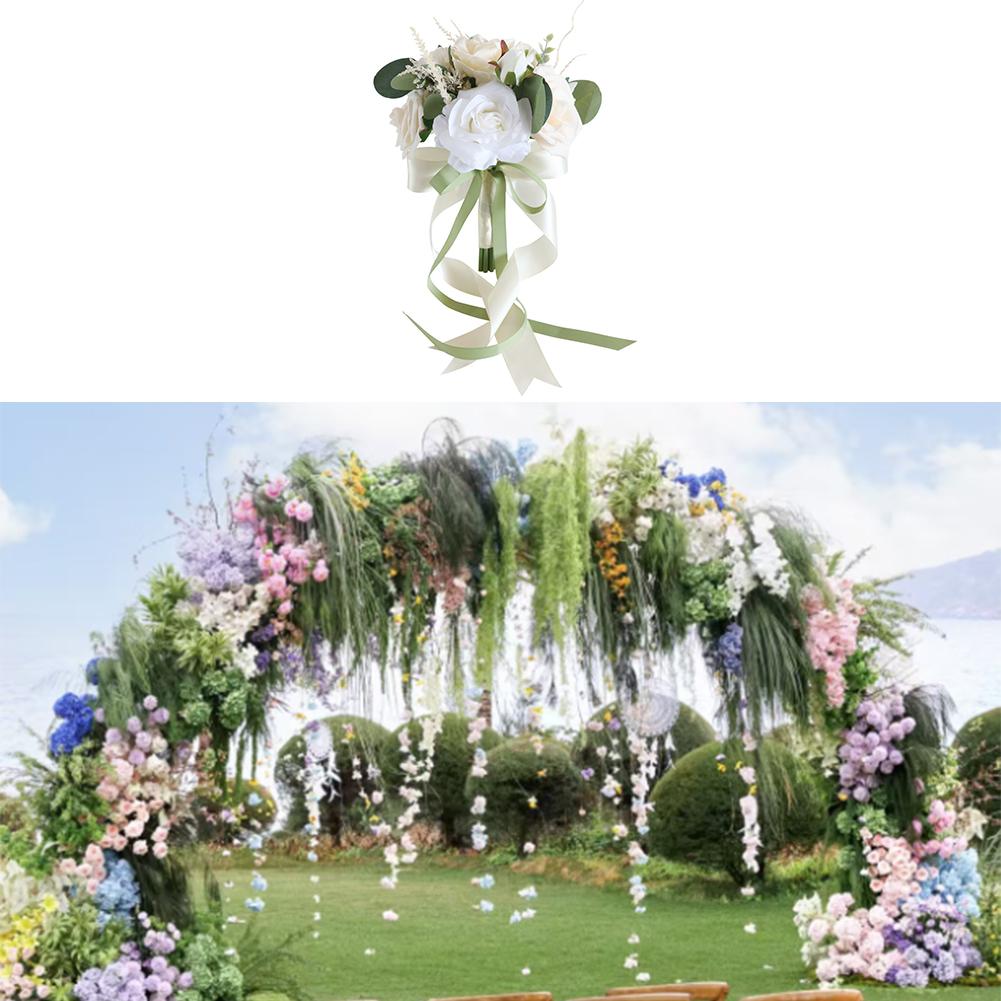 For Wedding For Bridesmaid Artificial Rose Bouquet Silk Rose Bouquet Wedding Artificial Roses Bridal Party Bouquet China Mainland