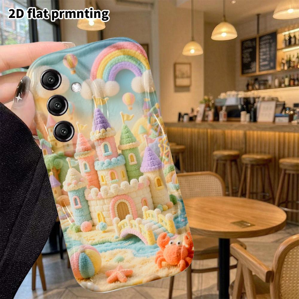 Phone Case: 2D Flat, Suitable for Samsung Galaxy A34 A35 M05 M06 S20 S22 S21 FE Plus 5G Protective Case, Dreamy Castle, Perfect Christmas and Hallowee