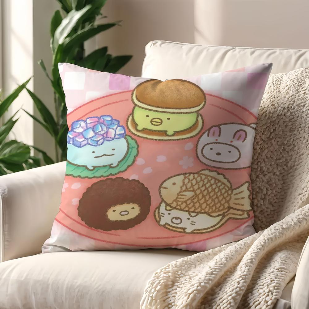 Cartoon S-Sumikko G-Gurashi cushion cover Pillow Sofa Printing Decoration Room Home Office Coffee Shop Car Nordic Simplicity
