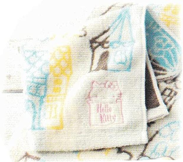 Marushin Sanrio Hello Kitty Hand Balloon Jacquard 3005024300 Towel, 25x25cm, Map, 100% Cotton, Towel,