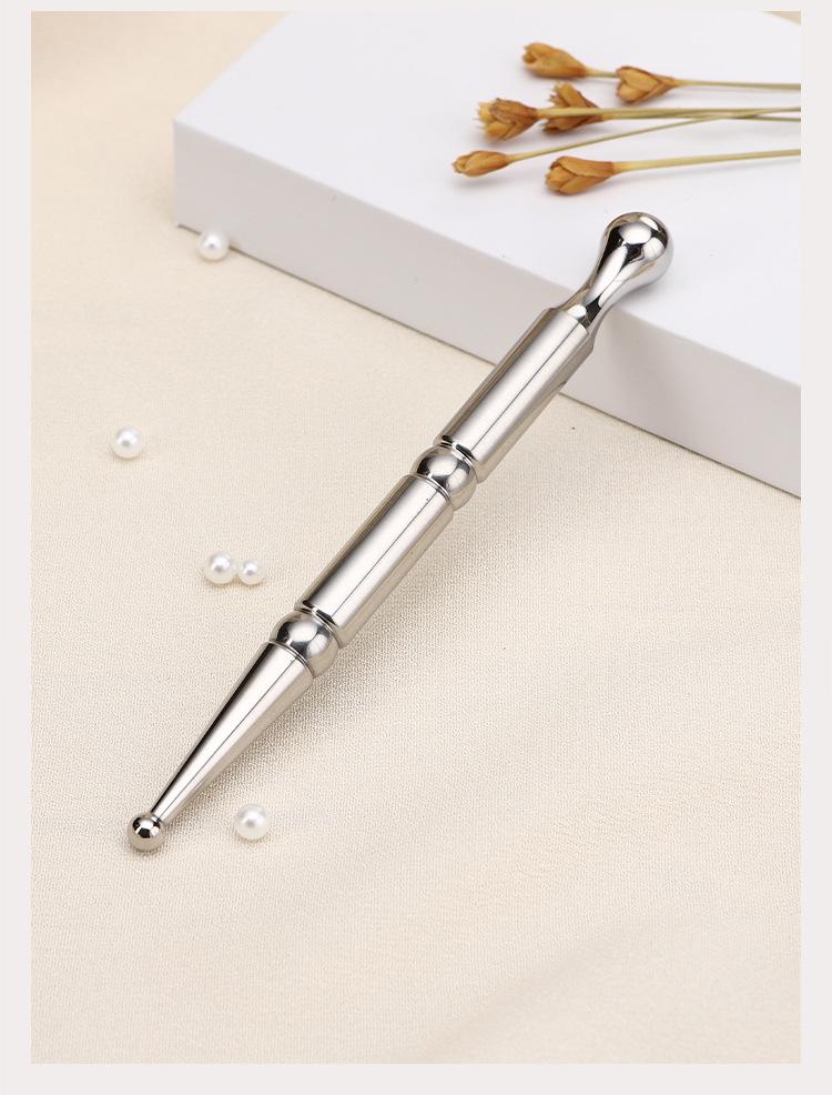 Universal Stainless Steel Gua Sha Stick for Eye, Face, and Foot Acupressure, Focused On Meridians and Acupoints, Massage Tool for Whole Body