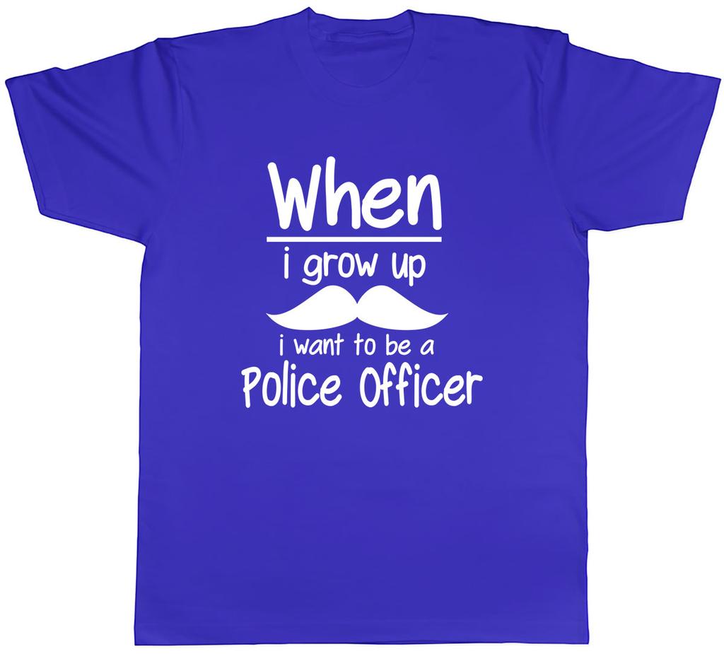When i Grow up I want to be a PoliceOfficer Unisexs Unisex TShirt Tee