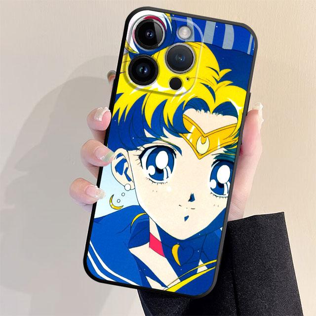 Phone Case for Apple iPhone XS X 11 SE 13 Pro Max 6s 14 Plus 8 XR 7 12 Mini 6 Armor Silicone Bumper S-Sailors Moons Girl Cover