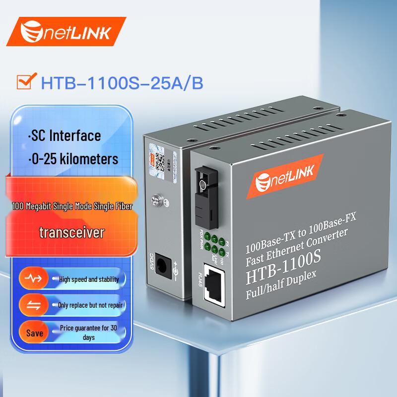 netLINK HTB-1100S Series Fast Ethernet Fiber Optic Transceiver