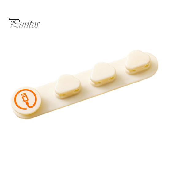 

Настольный держатель для проводов, органайзер для кабеля, мягкий эластичный самоклеящийся, простая установка, нескользящий держатель USB-кабеля, пряжка для кабеля передачи данных белый