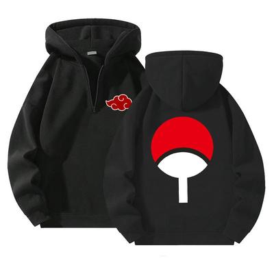 Naruto Anime Πουλόβερ Φούτερ με Μισό Φερμουάρ Αθλητικά Εξωτερικού Χώρου Φούτερ Καθημερινά Μακρυμάνικα Ανδρικά Ρούχα Φούτερ Streetwear