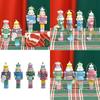 Pack of 4 Candy Color Nutcrackers King and Soldier Statue Christmas Decorative Hanging Resins Nutcrackers Toy Decors