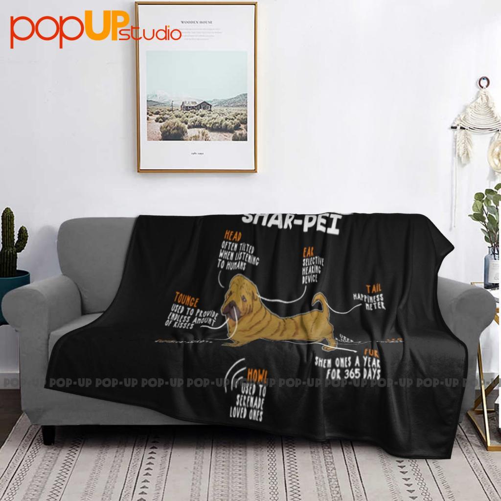 Anatomy Of A Sharpei Dog Ultra-Soft Blanket Quilt Winter Sofa Cover Bed Covers