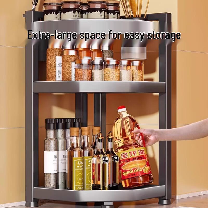 Yunshuang 3-poziomowy kuchenny regał narożny do przechowywania