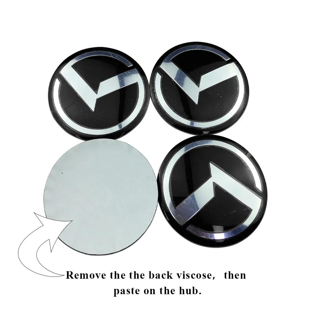 56mm 4PCS Car Wheel Center Hub Sticker Accessories for KIA K7 K9 K2 K3 K5 KX3 Rio Sportage Sorento Ceed RIO Soul Stinger