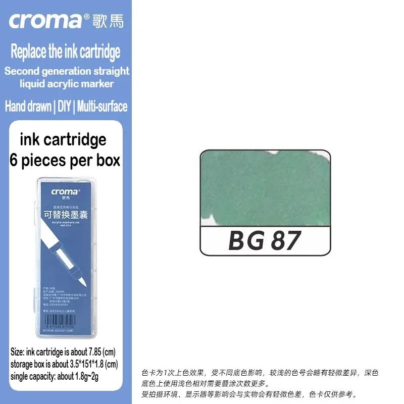 Croma 160/24 Color Replaceable Ink Refill Liquid Soft Tip Acrylic Marker Non Toxic Waterproof School Office Supplies Stationery