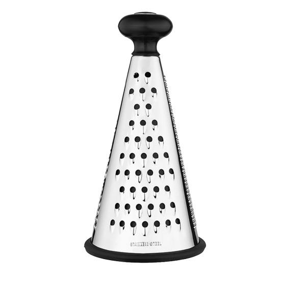 Stainless Steel Cone Grater with 3-in-1 Blades Multi-Function Cheese Garlic Shredder Dishwasher Safe Essential Kitchen Tool for Fine Coarse Grating