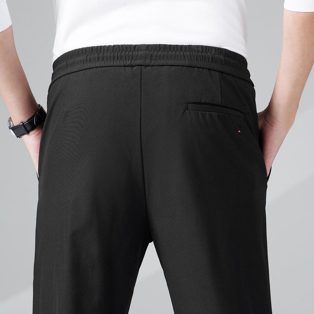 Spring and Summer Comfortable Elastic Right Angle Fit Elastic Pants