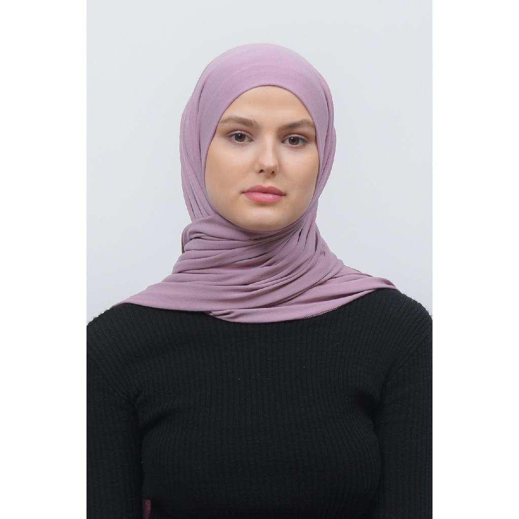 Hijab Combed Cotton Shawl Plain Black