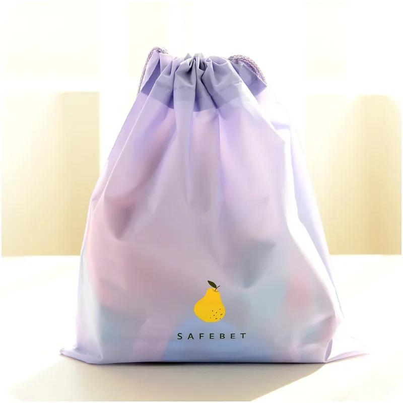 Cartoon Printed Storage Bag Nylon Waterproof Drawstring Pouch Multi-functional Portable Durable Shoes Underwear Travel Sport Bag
