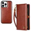 iPhone 14/15/16 Plus Multifunctional Leather Wallet Crossbody Case