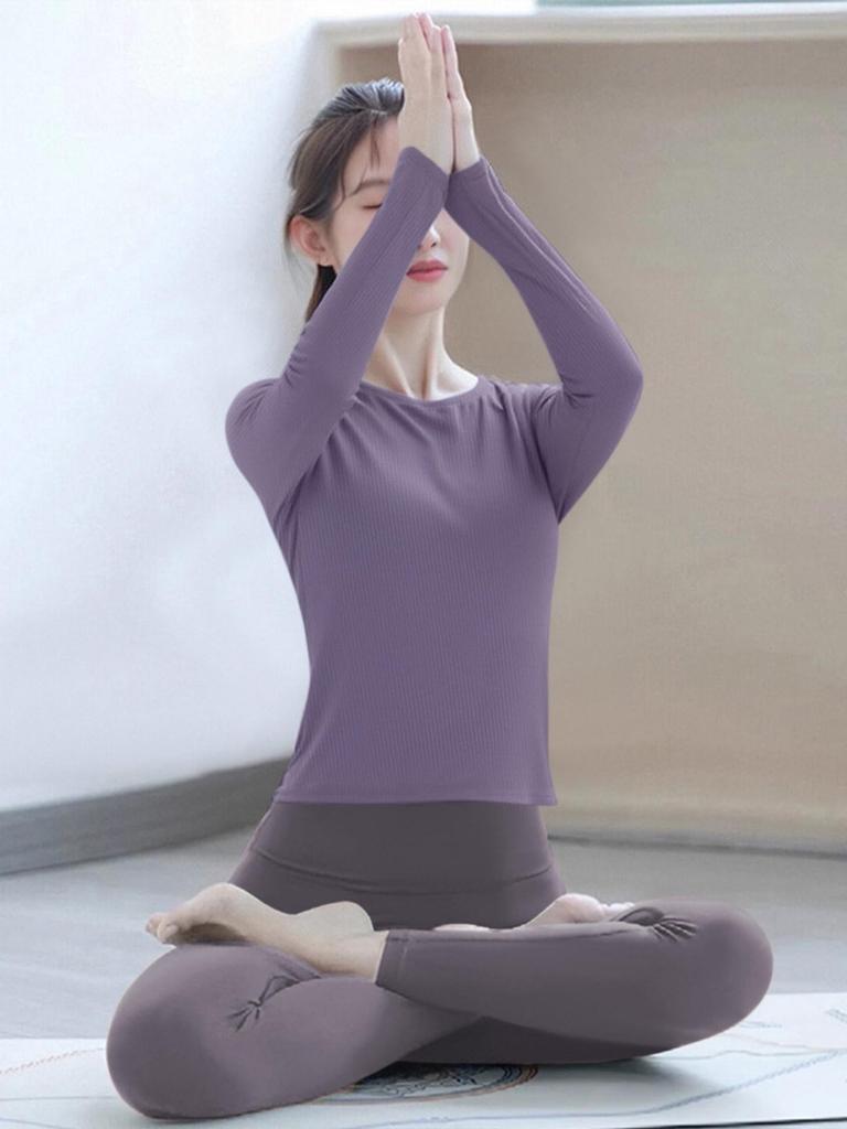 Women's Stunning Slimming Long Sleeve Yoga Top - Breathable Bodycon Sportswear, Perfect for Pilates and Fitness, New 2025 Style