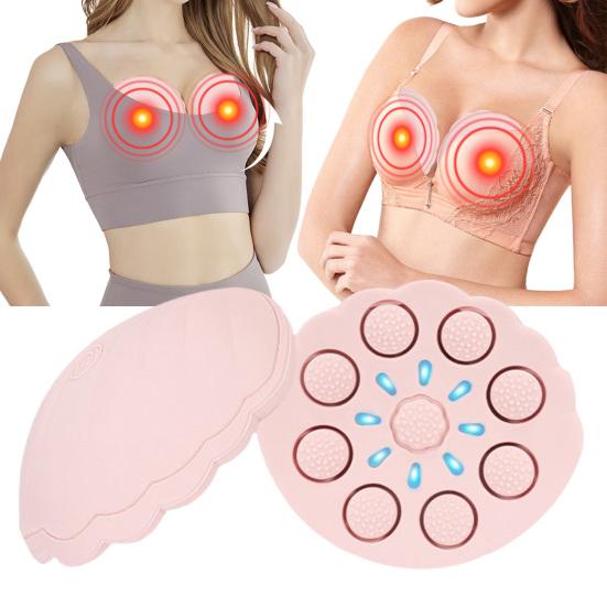 Wireless Breast Massager Soft Silicone Cup with Multiple Vibration Modes Portable Rechargeable Personal Care Device for Circulation Comfort