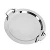 Stainless Steel Buffet Plate Bright Mirror Finish Serving Tray with Handle for Hotel Restaurant Banquet Circular