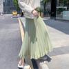 Knitted Long Skirts Women Ruffles Sweet High Waist Autumn Winter Korean Loose Mid Skirt