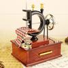 Simulation Sewing Machine Music Box Kids Retro Toy Jewelry Box Resin Craft  Desktop Ornaments Home Decor for Christmas Gift
