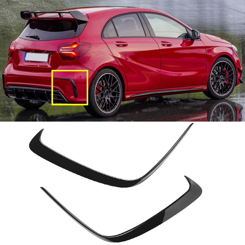Pair For Mercedes A-Class W176 A200 A250 A45 AMG 13-18 Rear Side Flaps Splitters