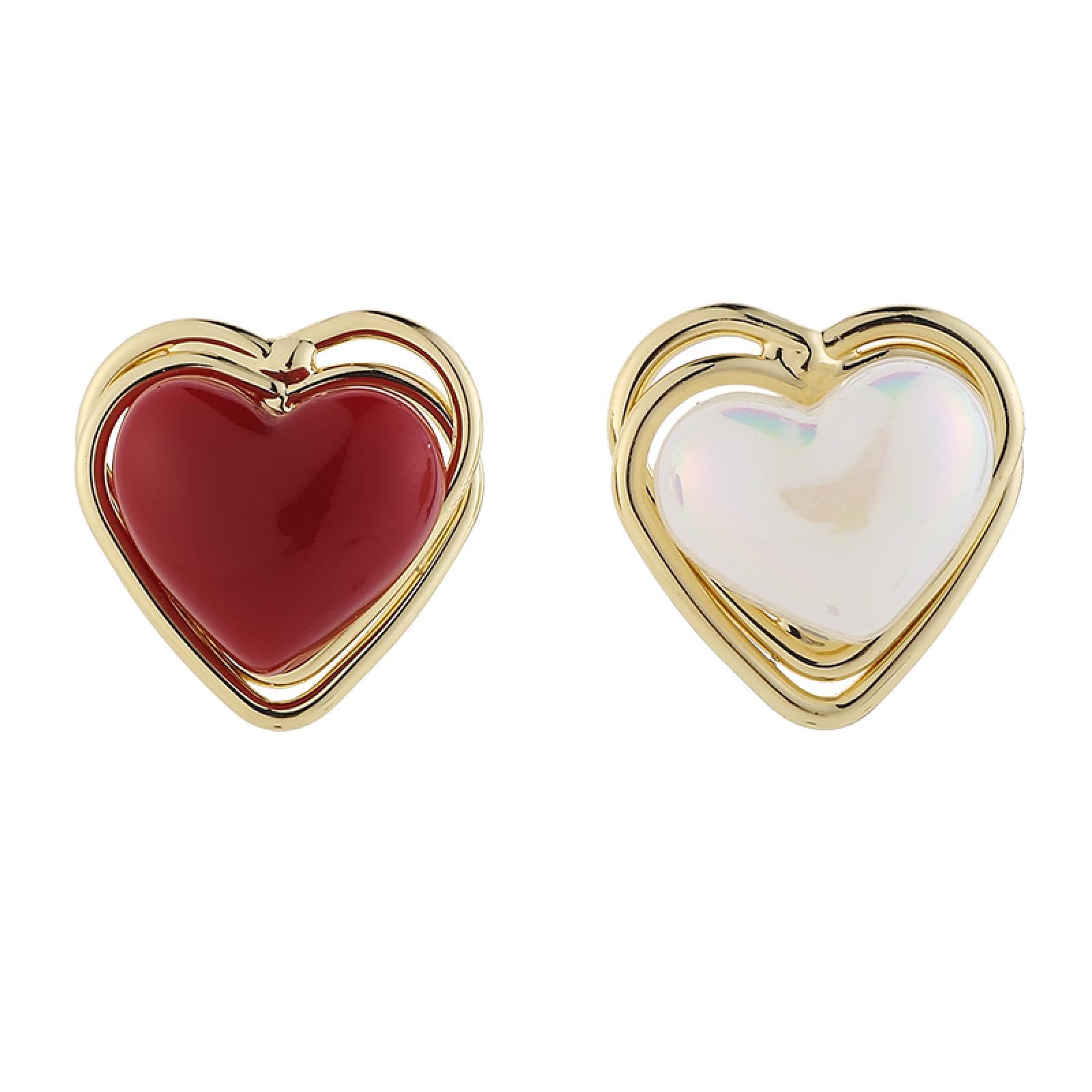 

YMIMIWIWI Earrings Jewelry Stylish Cute Heart Ear Cuff Earrings Mosquito Coil Ear Clip Hoop 17mmx17mm Women s Non-hole