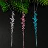 12PCS Acrylic Ice Pendant Christmas Decorations Simulated Ice Pendant Decoration Christmas Tree Hanging Ornaments Festive