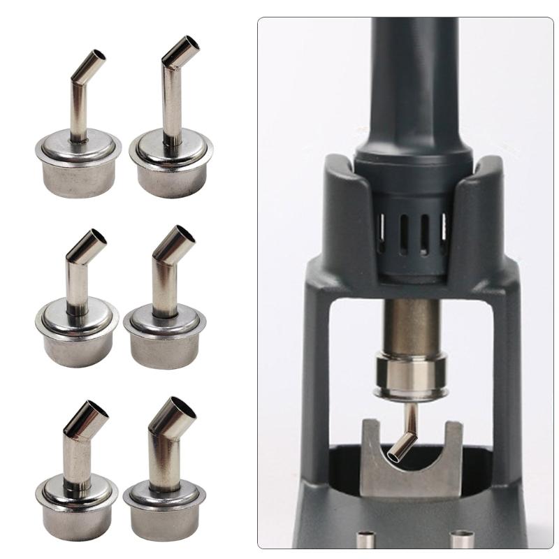 5/6/7/8/9/10mm Angled Hot Air Nozzle Replacement for 861DW Heat Guns Direct Blow Assembly Heating Repair Accessories
