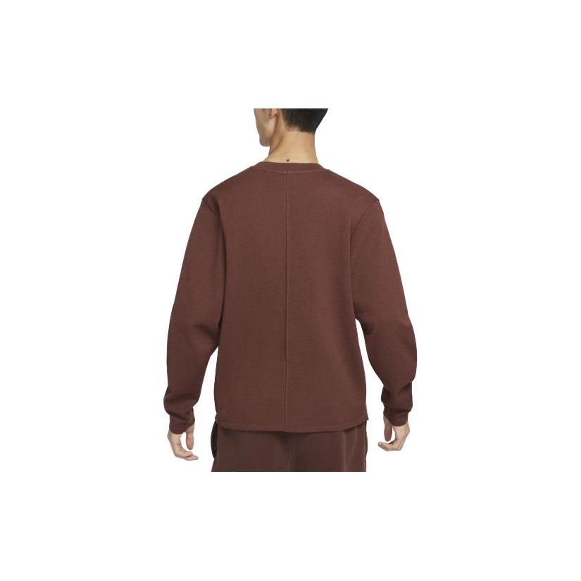 Nike Einfarbiges Logo-Print Lockeres Rundhals-Sweatshirt Herren Sweatshirt Erdtöne DV9975-231